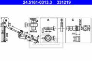 24.5161-0313.3 - Przewód hamulcowy elastyczny ATE /przód P/ PSA C5 08-