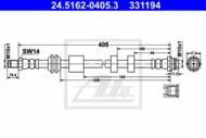 24.5162-0405.3 - Przewód hamulcowy elastyczny ATE 