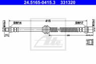 24.5165-0415.3 - Przewód hamulcowy elastyczny ATE 