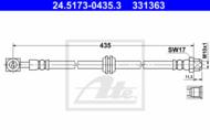 24.5173-0435.3 - Przewód hamulcowy elastyczny ATE 