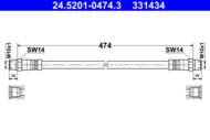 24.5201-0474.3 - Przewód hamulcowy elastyczny ATE /przód/ DB 207D-310D