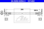 24.5202-0204.3 - Przewód hamulcowy elastyczny ATE 
