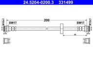 24.5204-0200.3 - Przewód hamulcowy elastyczny ATE 