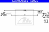 24.5209-0250.3 - Przewód hamulcowy elastyczny ATE FIAT