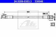 24.5209-0353.3 - Przewód hamulcowy elastyczny ATE FIAT