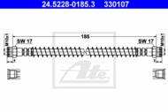 24.5228-0185.3 - Przewód hamulcowy elastyczny ATE /tył/ PSA C15 84-00