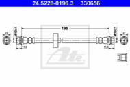 24.5228-0196.3 - Przewód hamulcowy elastyczny ATE /tył/ FORD FOCUS 98-00