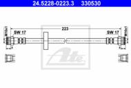 24.5228-0223.3 - Przewód hamulcowy elastyczny ATE /tył/ FIAT BRAVA 95-01