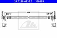 24.5228-0235.3 - Przewód hamulcowy elastyczny ATE /tył/ VAG FAVORIT 87-95