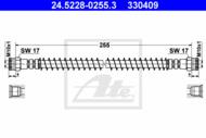 24.5228-0255.3 - Przewód hamulcowy elastyczny ATE /tył/ PSA 205 83-98