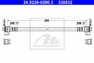 24.5228-0280.3 - Przewód hamulcowy elastyczny ATE /tył/ PSA 406 95-04