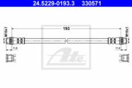 24.5229-0193.3 - Przewód hamulcowy elastyczny ATE /tył/ RENAULT CLIO III 05-