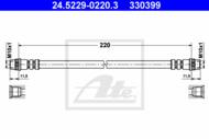 24.5229-0220.3 - Przewód hamulcowy elastyczny ATE RENAULT