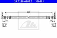 24.5229-0255.3 - Przewód hamulcowy elastyczny ATE PSA BERLINGO