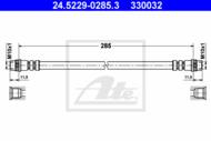 24.5229-0285.3 - Przewód hamulcowy elastyczny ATE /tył/ RENAULT 285mm M10x1
