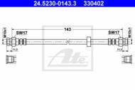 24.5230-0143.3 - Przewód hamulcowy elastyczny ATE VAG