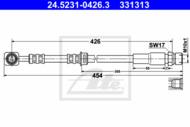 24.5231-0426.3 - Przewód hamulcowy elastyczny ATE 
