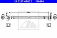 24.5237-0250.3 - Przewód hamulcowy elastyczny ATE /tył L/ VAG T5 03-
