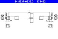 24.5237-0335.3 - Przewód hamulcowy elastyczny ATE /P/ VAG A6 ALLROAD 00-05