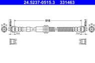 24.5237-0515.3 - Przewód hamulcowy elastyczny ATE /przód/ VAG TOUAREG 02-
