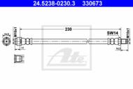24.5238-0230.3 - Przewód hamulcowy elastyczny ATE /tył/ DB W245 B-KLASA