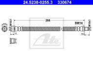 24.5238-0255.3 - Przewód hamulcowy elastyczny ATE /tył/ DB W211 E-KLASA
