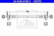 24.5240-0195.3 - Przewód hamulcowy elastyczny ATE /tył/ OPEL CORSA C 00-06