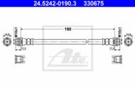 24.5242-0190.3 - Przewód hamulcowy elastyczny ATE /tył/ VAG A2 00-05