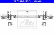 24.5247-0195.3 - Przewód hamulcowy elastyczny ATE /tył/ NISSAN MICRA 98-02
