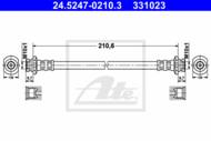 24.5247-0210.3 - Przewód hamulcowy elastyczny ATE 