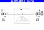 24.5251-0185.3 - Przewód hamulcowy elastyczny ATE /tył/ RENAULT MEGANE 03-