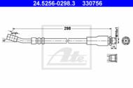 24.5256-0298.3 - Przewód hamulcowy elastyczny ATE /przód/ OPEL CORSA C 00-06