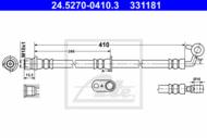 24.5270-0410.3 - Przewód hamulcowy elastyczny ATE /przód L/ HONDA CRV 07-