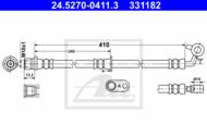 24.5270-0411.3 - Przewód hamulcowy elastyczny ATE /przód P/ HONDA CRV 07-
