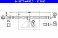 24.5270-0450.3 - Przewód hamulcowy elastyczny ATE /tył/ HONDA CRV 07-