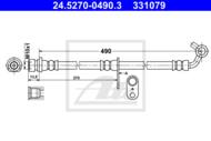 24.5270-0490.3 - Przewód hamulcowy elastyczny ATE /tył/ HONDA CRV II 05-06