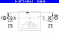 24.5271-0303.3 - Przewód hamulcowy elastyczny ATE /tył/ MAZDA 2 03-07