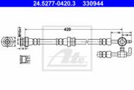 24.5277-0420.3 - Przewód hamulcowy elastyczny ATE /P/ OPEL FRONTERA B 98-04
