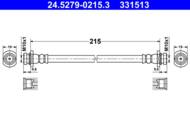 24.5279-0215.3 - Przewód hamulcowy elastyczny ATE 