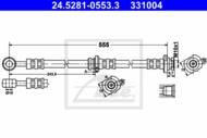 24.5281-0553.3 - Przewód hamulcowy elastyczny ATE 