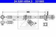 24.5281-0554.3 - Przewód hamulcowy elastyczny ATE 