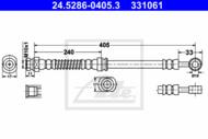 24.5286-0405.3 - Przewód hamulcowy elastyczny ATE 