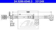 24.5286-0540.3 - Przewód hamulcowy elastyczny ATE 