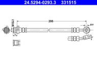 24.5294-0293.3 - Przewód hamulcowy elastyczny ATE 