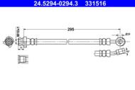 24.5294-0294.3 - Przewód hamulcowy elastyczny ATE 