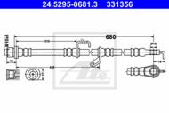 24.5295-0681.3 - Przewód hamulcowy elastyczny ATE 