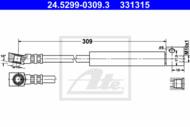 24.5299-0309.3 - Przewód hamulcowy elastyczny ATE 