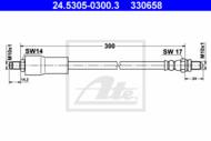 24.5305-0300.3 - Przewód hamulcowy elastyczny ATE FORD ESCORT