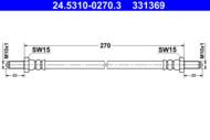 24.5310-0270.3 - Przewód hamulcowy elastyczny ATE 
