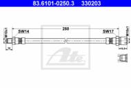 83.6101-0250.3 - Przewód hamulcowy elastyczny ATE VAG